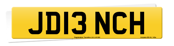 Registration number JD13 NCH
